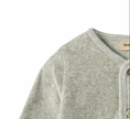 Sweat Cardigan Toto | Melange Grey | Wheat Clothing