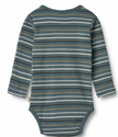 Long Sleeve Bodysuit Freddie | Blue Multi Stripe | Wheat Clothing