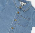 Short and Shirt Set | Light Blue Chambray | Deux Par Deux