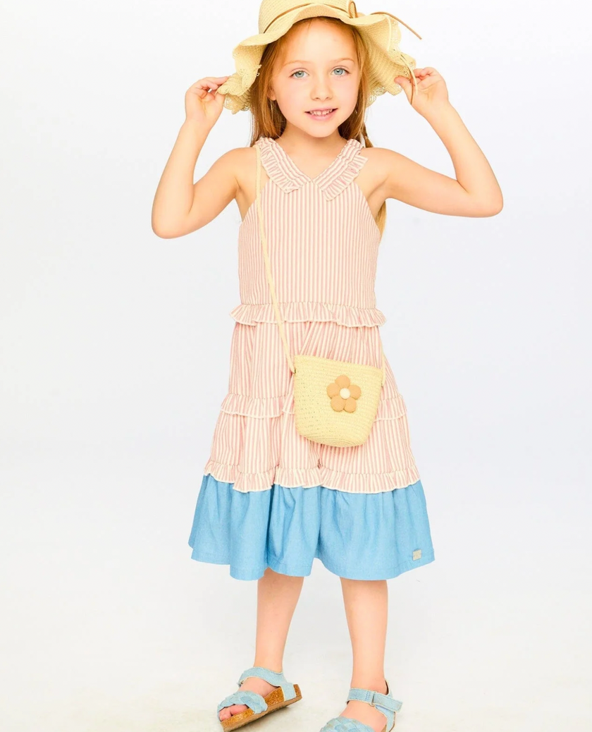 Flower Straw Purse | Beige | Deux Par Deux