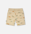 French Terry Shorts | Jeep Print on Beige | Deux Par Deux