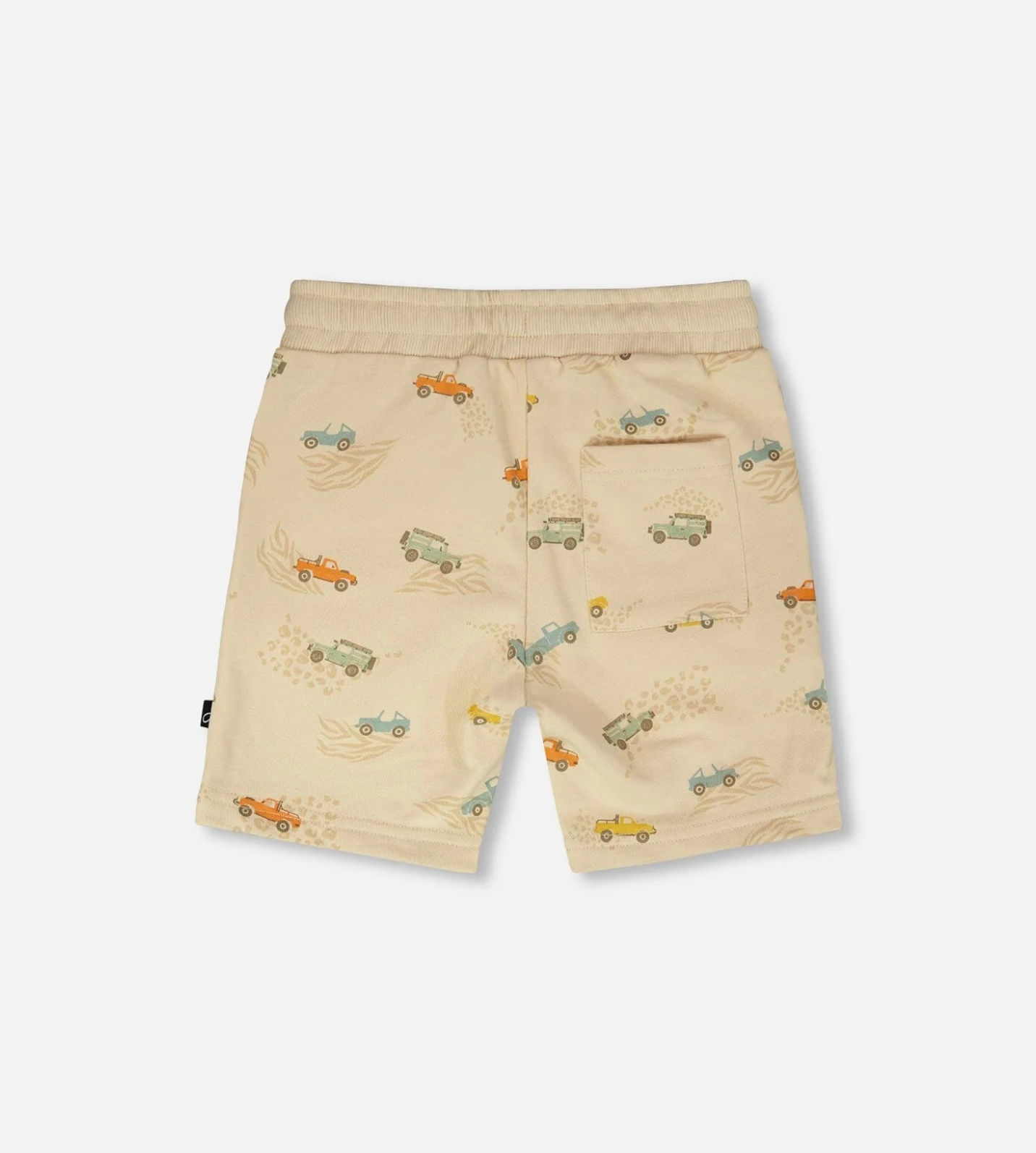 French Terry Shorts | Jeep Print on Beige | Deux Par Deux
