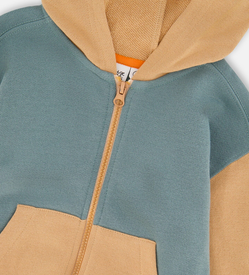 French Terry Hooded Sweatshirt | Mint | Deux Par Deux