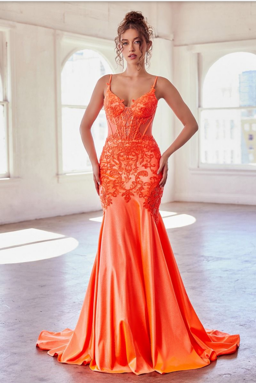 GLITTER & LACE MERMAID GOWN