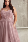 LACE A-LINE TULLE GOWN