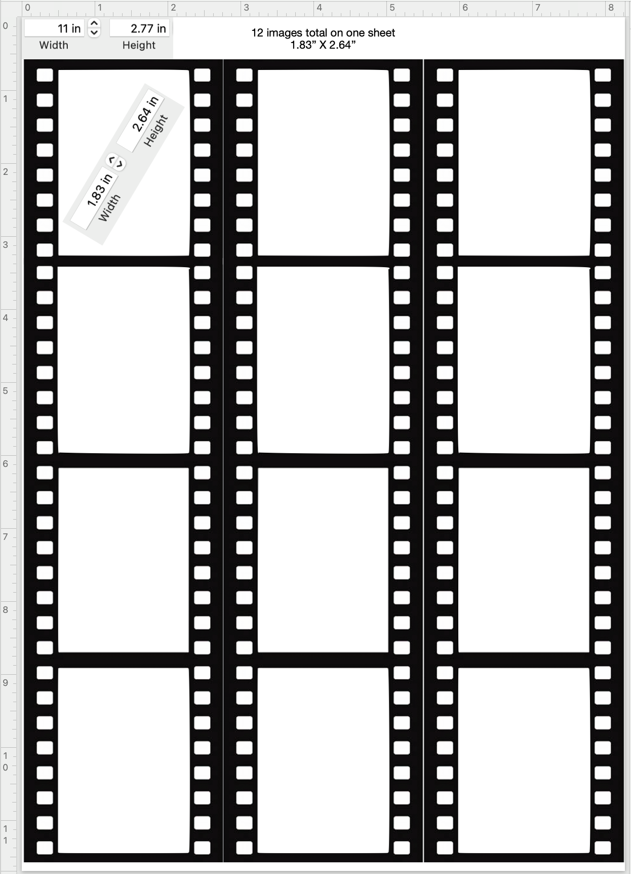 Edible Photo Reel - Custom Memory Strip Cake Toppers