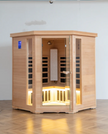 Combo Package - SAVE $11,000- Luxury Wellness Haven: Costway Corner Sauna with Low EMF & Red Light Therapy - ICE BARREL 400 Cold Plunge Tub - IComfort 4D Full Body Massage Chair