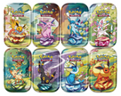 Pokémon TCG - Scarlet & Violet - Prismatic Evolutions - Sealed Case of 4 Mini Tin Display (Non Wrap Version)