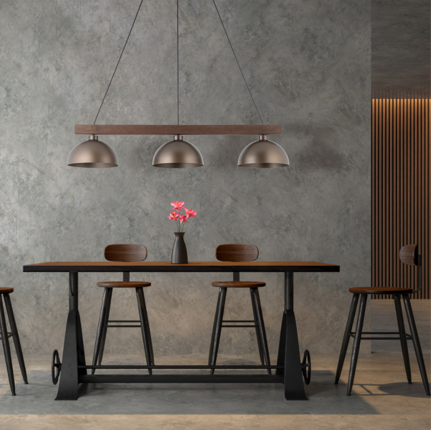 OSLO Brown Scandinavian Pendant Light 3