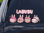 Cool Pink Labubu Vinyl Sticker (1 Piece)