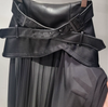 Structured Leather Mesh Skirt