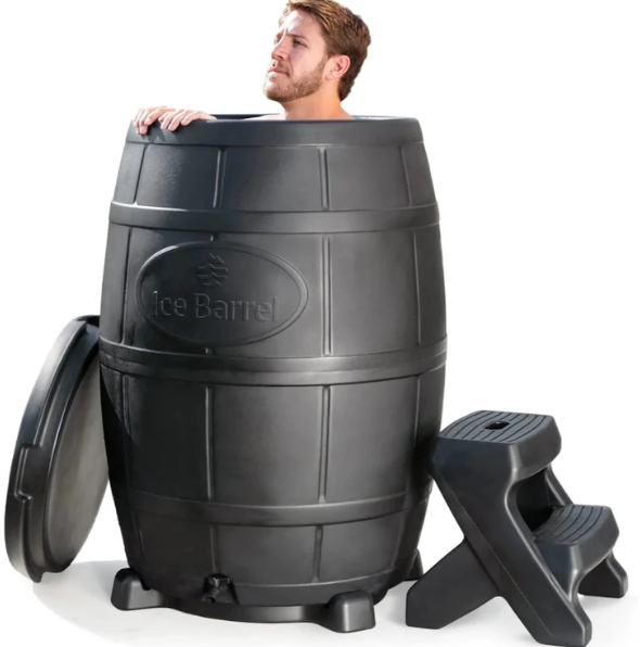 Combo Package - SAVE $11,000- Luxury Wellness Haven: Costway Corner Sauna with Low EMF & Red Light Therapy - ICE BARREL 400 Cold Plunge Tub - IComfort 4D Full Body Massage Chair