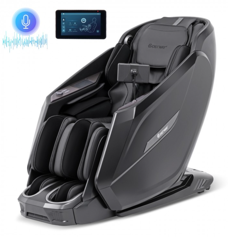 Mega Sale- Costway Jl10039wl-2025 New Model Premuim 4D Zero Gravity SL Track Massage Recliner with Heater and Airbag Massage