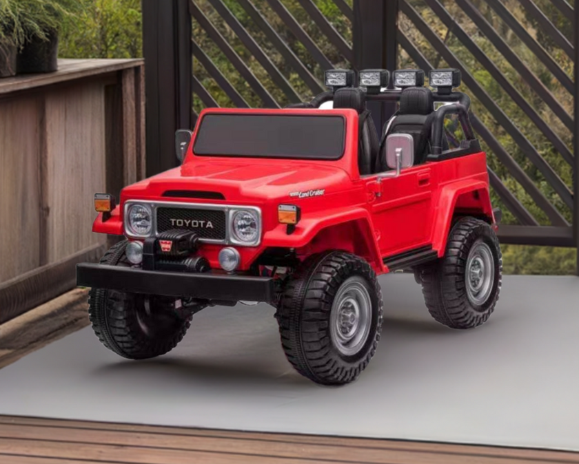 2026 24V Toyota FJ-40 4X4 2 Seater Kids Ride On Car with Remote Control DELUXE
