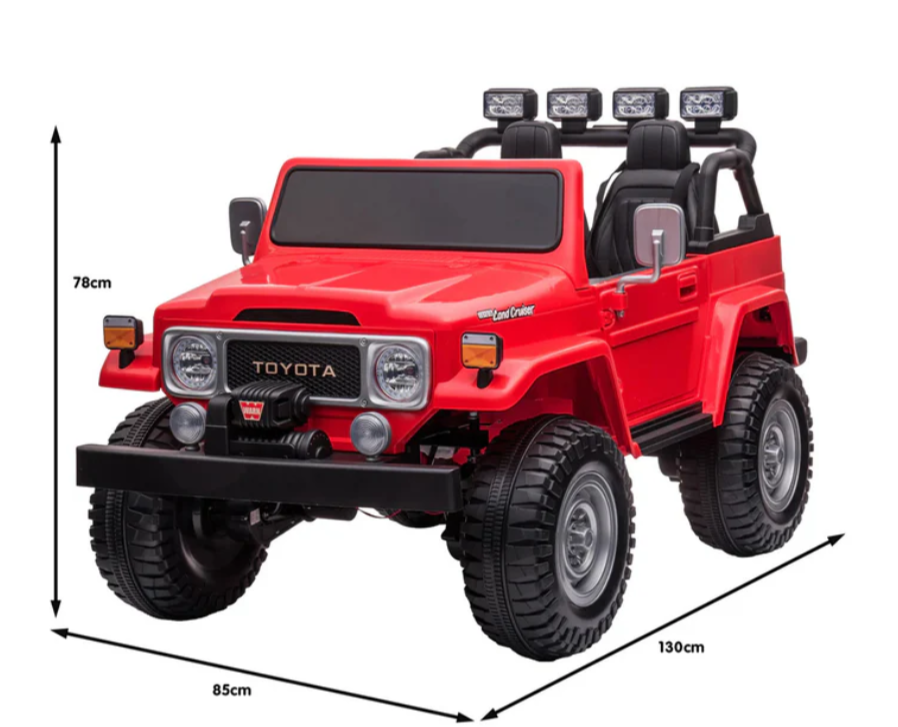 2026 24V Toyota FJ-40 4X4 2 Seater Kids Ride On Car with Remote Control DELUXE