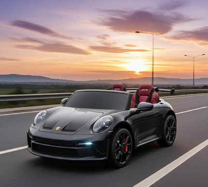 2026 24V Porsche 911 GT3 2 Seater Kids Ride On Car - NEW Silent Motor