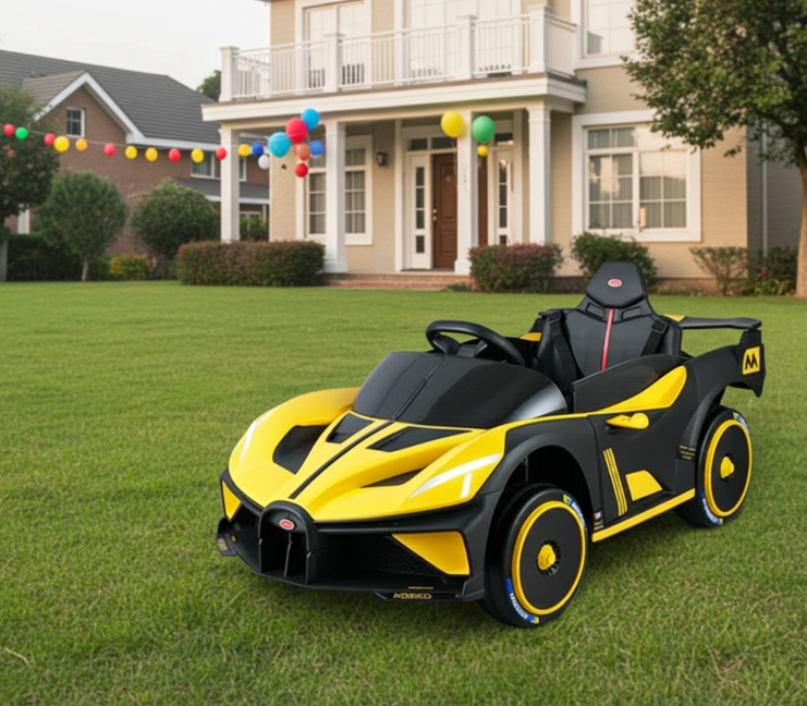Voiture électrique pour enfant 2026 Bugatti Style 12V avec télécommande ET ROUES LUMINEUSES !