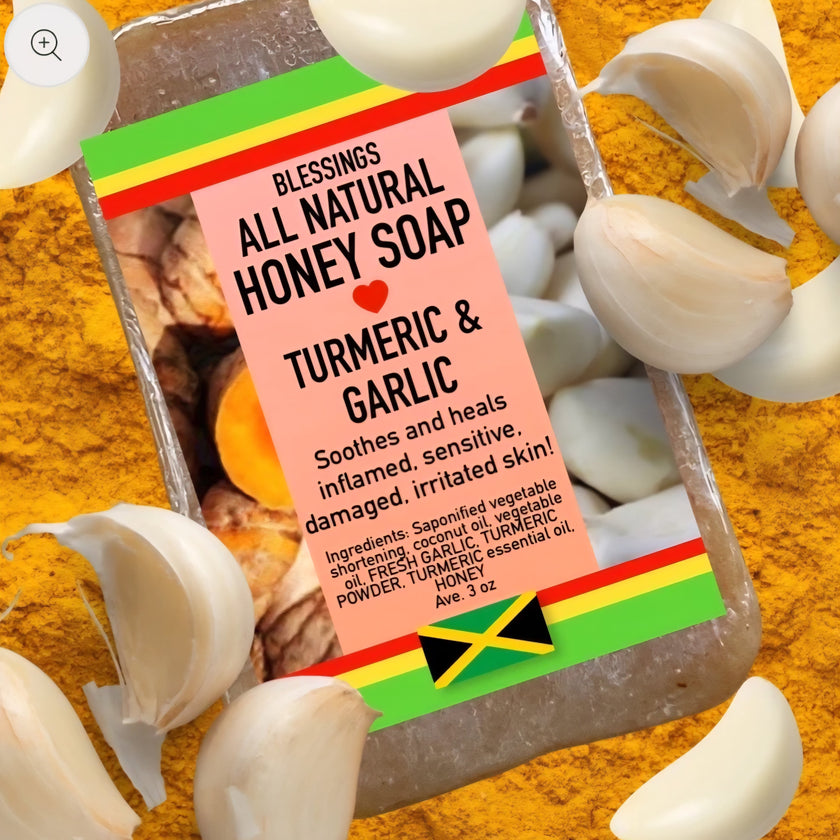 All Natural Honey Soap Turmeric & Garlic
