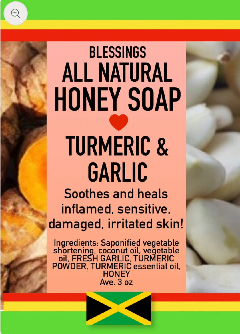 All Natural Honey Soap Turmeric & Garlic