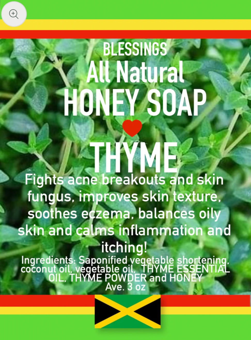 All Natural Honey Soap Thyme