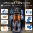 Spa Startup Kit Package – Costway 3-5 Person Infrared Corner Sauna with Bonus Red light Therapy Panel + Ice Barrel 500 Cold Plunge & Commercial Costway 4D Full Body Massage Chair JL10039WL