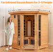 Spa Startup Kit Package – Costway 3-5 Person Infrared Corner Sauna with Bonus Red light Therapy Panel + Ice Barrel 500 Cold Plunge & Commercial Costway 4D Full Body Massage Chair JL10039WL