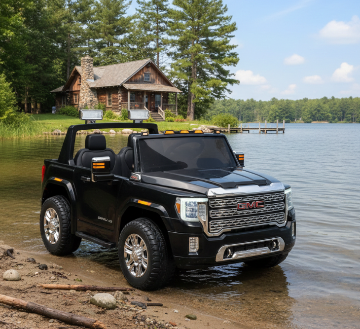 2026 UPGRADED GMC Sierra 24V 2 Seater Kids Ride On Car With Remote Control