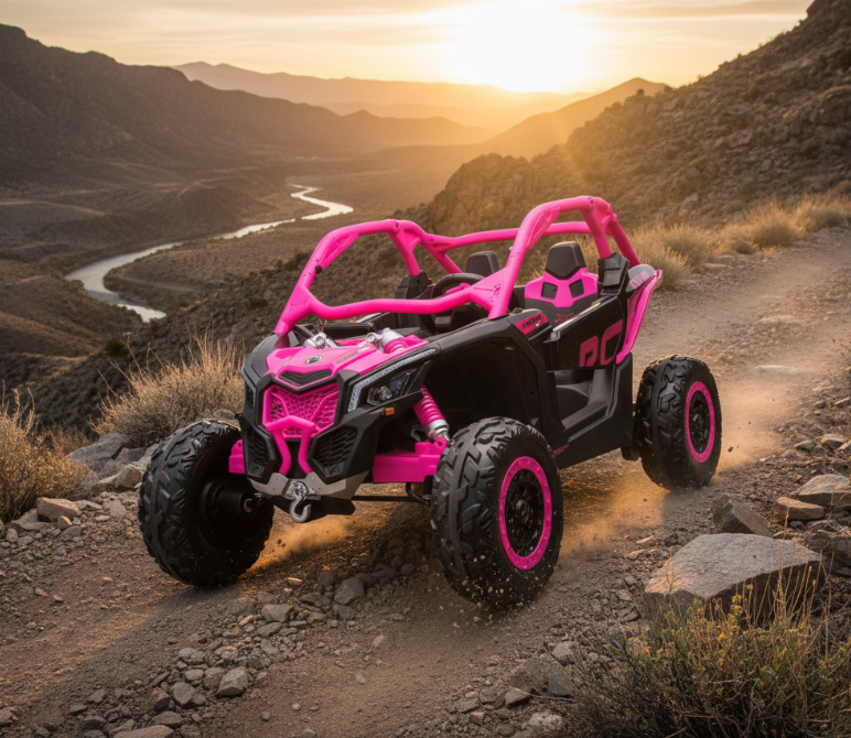 2026 2X24V CAN AM MAVERICK 4X4 2 Seater DELUXE Kids Ride On Car with Remote Control