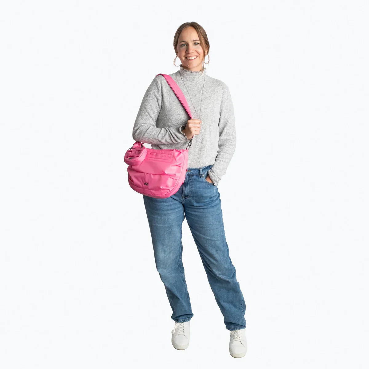 LUG - Sac bandoulière plissé Scuffle avec pochette Disco