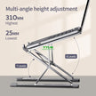 YYLM Aluminum Laptop Stand — Portable Foldable Cooling Riser for MacBook & Notebooks