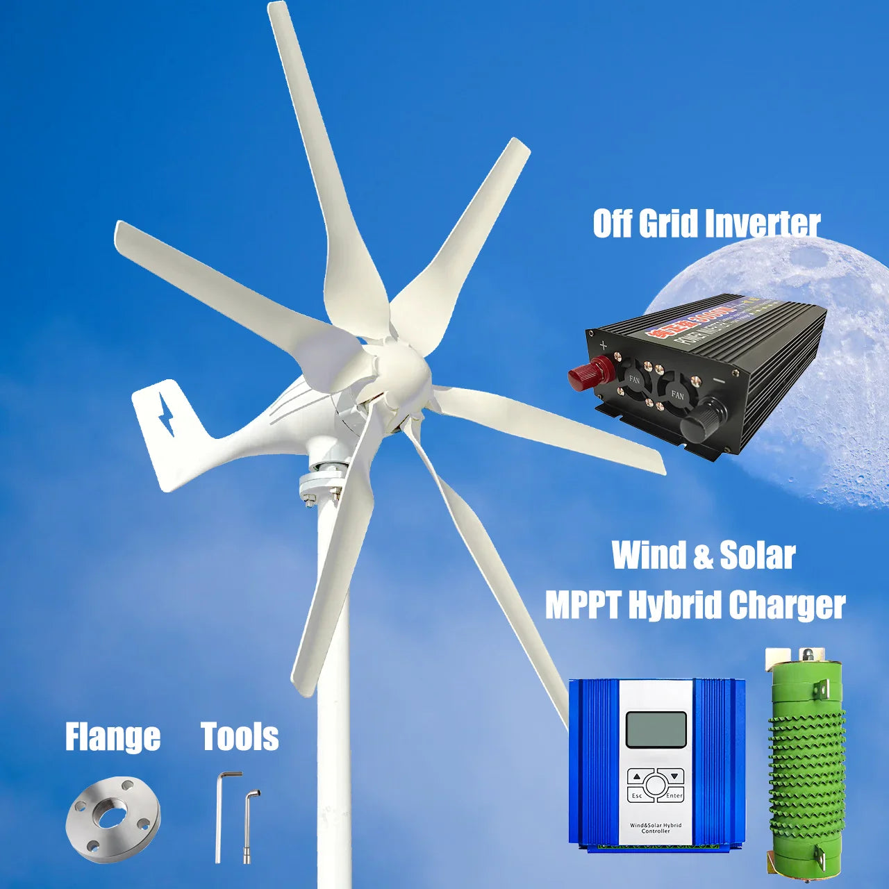 2000W 3000W Wind Turbine Generator System Kit Electric Generator