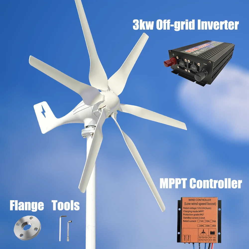2000W 3000W Wind Turbine Generator System Kit Electric Generator