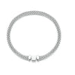 Sterling Silver Braided Square Buckle Bracelet