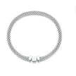 Sterling Silver Braided Square Buckle Bracelet