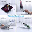 Aluminum Alloy Laptop Stand — Adjustable, Foldable & Non-Slip Cooling Holder