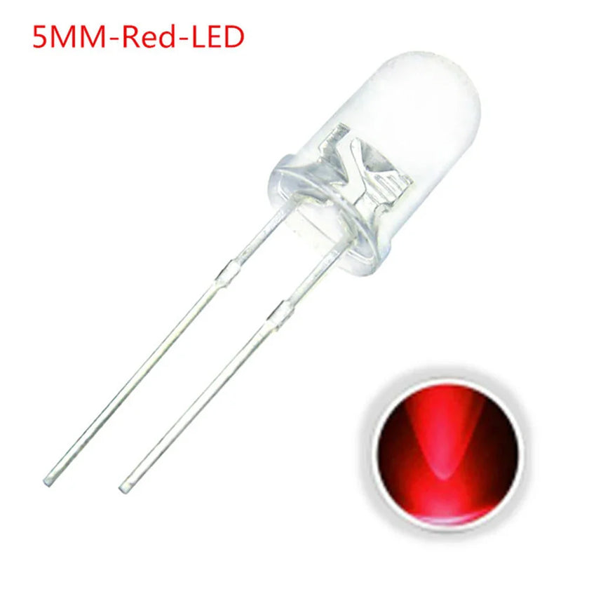 100PCS/lot F5 5MM Round - LED Light Diode Kit