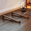Portable Foldable Wooden Laptop Stand - Ergonomic 12° Adjustable Angle,  Compact Bamboo Desktop Riser for Tablets and Notebooks