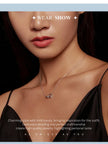 Connected Hearts: Sterling Silver Star/Heart/Cat Pendant Necklace