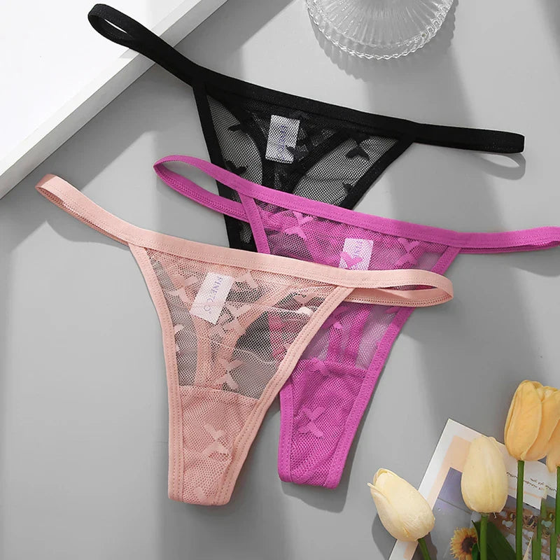 3-Pack Sheer Mesh G-Strings – Sexy Low Rise G-Strings