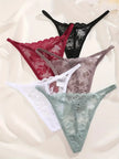 5PCS Lace Temptation G-String Set – Sheer Lace, Sexy & Soft G-Strings