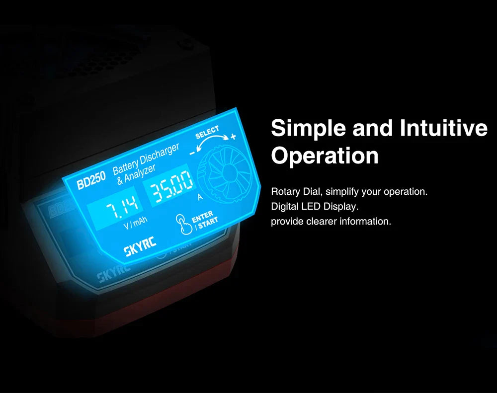 SKYRC BD250 Battery Analyzer - Upgraded Battery Discharger