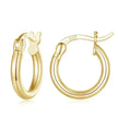 14K White Gold Plated 925 Sterling Silver Hoop Earrings | Hypoallergenic 24mm Hoops