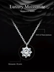 Dazzling 0.8ct Moissanite Sterling Silver Pendant Necklace