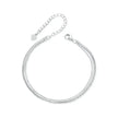 Sterling Silver Triple Layer Bracelet – White Gold Plated