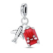 Crimson Horizons Sterling Silver Travel Charm
