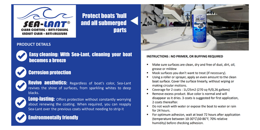 Sea-Lant® Clear Marine Coating – Anti-Fouling & Anti-Pressure Protection