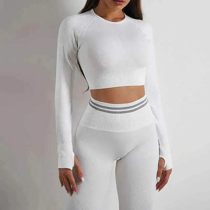 Seamless Yoga Pants Sports Gym Fitness Leggings Or Long Sleeve Tops Outfit