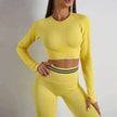 Seamless Yoga Pants Sports Gym Fitness Leggings Or Long Sleeve Tops Outfit