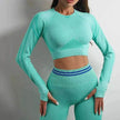 Seamless Yoga Pants Sports Gym Fitness Leggings Or Long Sleeve Tops Outfit