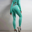 Seamless Yoga Pants Sports Gym Fitness Leggings Or Long Sleeve Tops Outfit